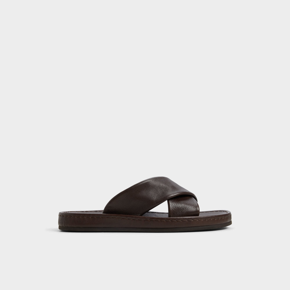 Aldo Steele Dark Brown Men's Sandals & Slides - Slide sandal Dark Brown