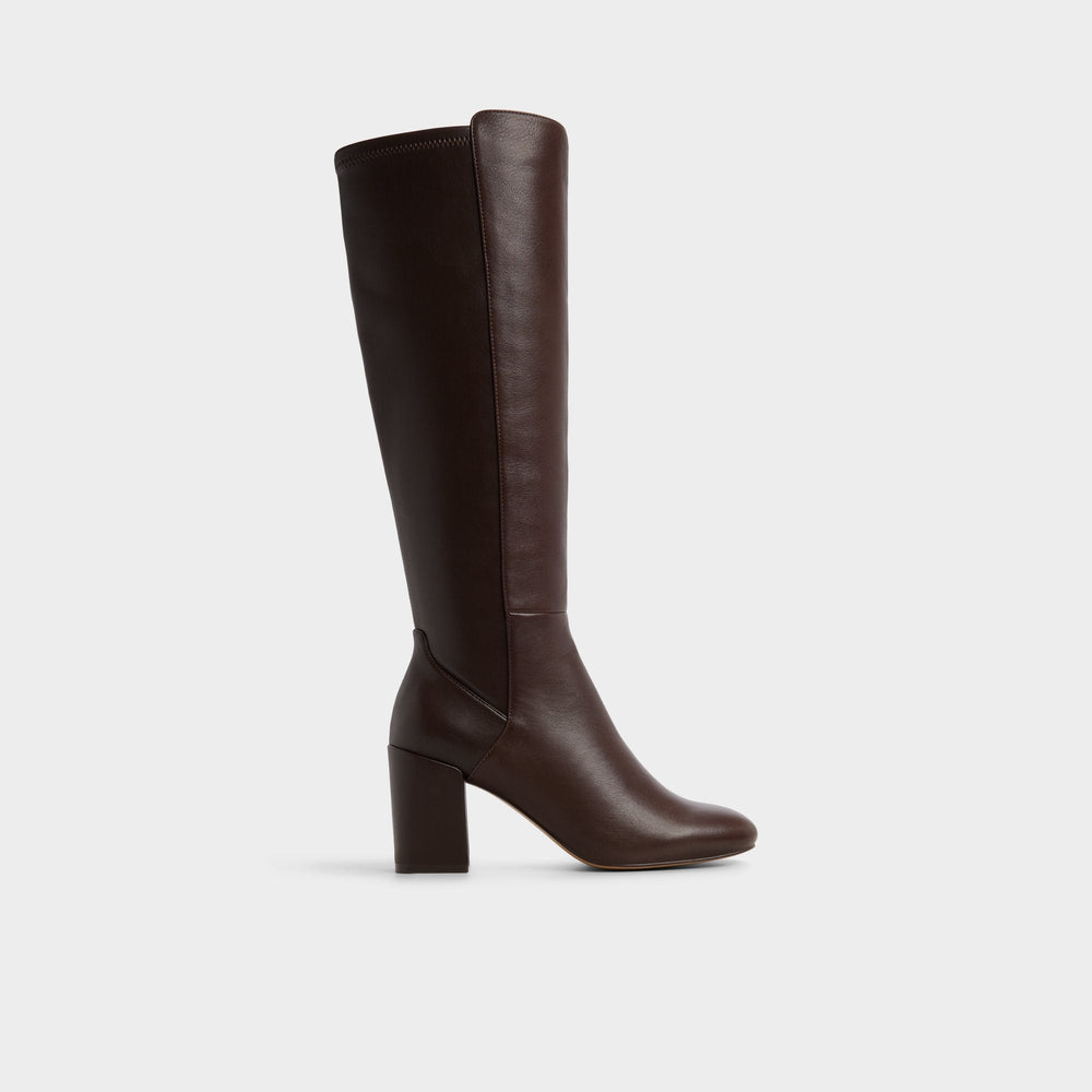 Aldo Satori Brown Overflow Women's Tall Boots - Knee-high boot, Block heel Brown overflow