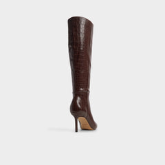Aldo Saphiria Dark Brown Women's Tall Boots - Knee-high boot, Stiletto heel Dark brown