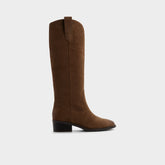 Aldo Kaydia in Dark Brown - Knee-high western boot, Block heel Dark brown