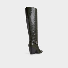 Aldo Saddle in Dark Green - Knee-high boot, Block heel Dark green
