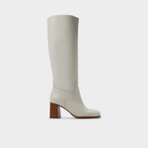 Aldo Elyze in White Bone - Knee-high boot, Block heel White/bone