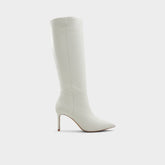 Aldo Laroche White/Bone Women's Tall Boots - Knee-high boot, Stiletto heel White/Bone