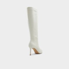 Aldo Laroche White/Bone Women's Tall Boots - Knee-high boot, Stiletto heel White/Bone
