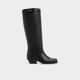 Aldo Emberlyn in Black - Knee-high western boot, Cup sole Black