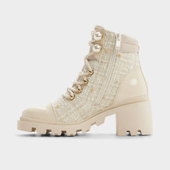 Aldo Mariettia in Other White - Lace-up boot, Lug sole Other white
