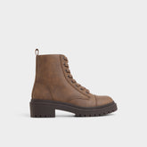 Aldo Goer in Medium Brown - Combat ankle boot, Lug sole Medium brown
