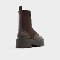 Aldo Talaleryknit Brown Overflow Women's Combat boots - Combat ankle boot, Brown Brown Overflow