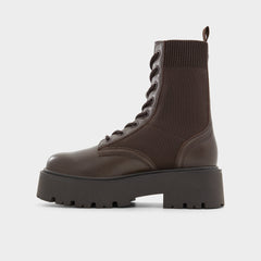 Aldo Talaleryknit Brown Overflow Women's Combat boots - Combat ankle boot, Brown Brown Overflow