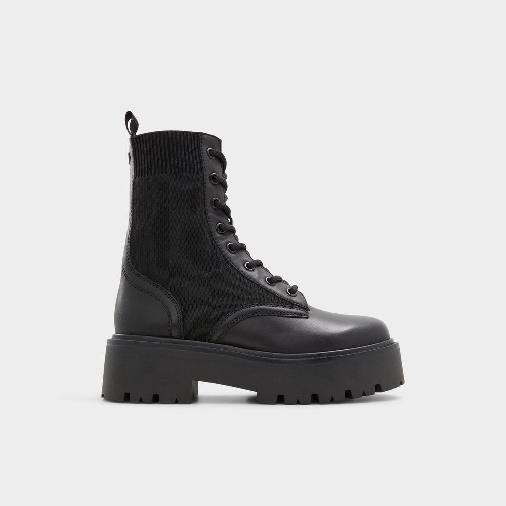 Aldo Talaleryknit Black Women's Combat boots - Combat ankle boot, Black Black
