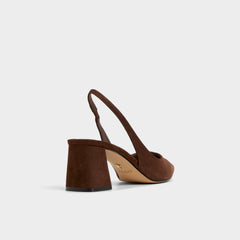 Aldo Uliana in Dark Brown - Slingback heel, Block heel Dark brown