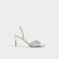Aldo Andyana Silver Women's Strappy sandals - Slingback heeled sandal, Stiletto heel Silver