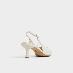 Aldo Adan in White Bone - Slingback heel, Kitten heel White/bone