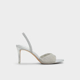 Aldo Aitana Silver Women's Heeled sandals - Slingback heeled sandal, Stiletto heel Silver