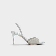 Aldo Aitana Silver Women's Heeled sandals - Slingback heeled sandal, Stiletto heel Silver
