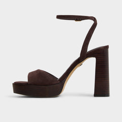 Aldo Lothon Dark Brown Women's Platform sandals - Strappy heeled sandal, Platform Dark brown