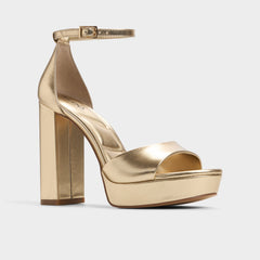 Aldo Enaegyn 2.0 in Gold - Strappy heeled sandal, Platform Gold