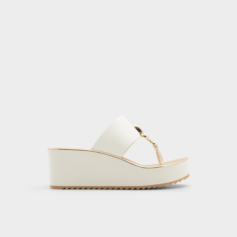 Aldo Penelopy White Women's Wedges - Wedge sandal, Wedge heel White