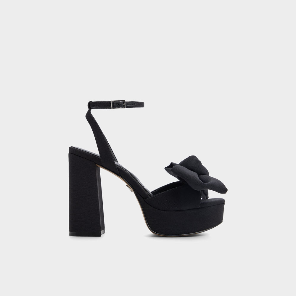 Aldo Luscious in Black 14154112 - Strappy heeled sandal, Platform Black