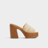 Aldo Maysee Natural Women's Platform sandals - Heeled mule, Platform Natural