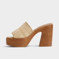 Aldo Maysee Natural Women's Platform sandals - Heeled mule, Platform Natural