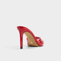 Aldo Lovemule in Medium Red - Heeled mule, Stiletto heel Medium red