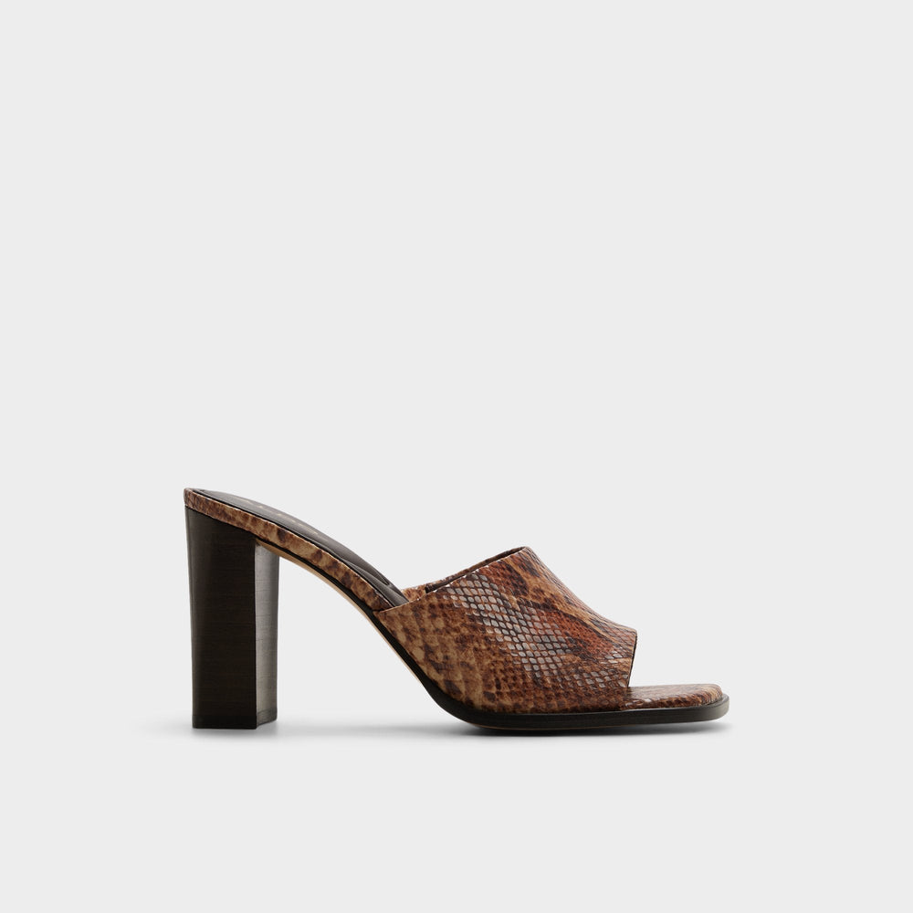 Aldo Re in Sophia Brown Multi14190695 - Heeled mule, Block heel Brown multi