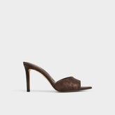 Aldo Anniebrilden Dark Brown Women's Mule slides - Heeled mule, Stiletto heel Dark brown