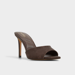 Aldo Anniebrilden Dark Brown Women's Mule slides - Heeled mule, Stiletto heel Dark brown
