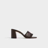 Aldo Beachdate Dark Brown Women's Block heels - Heeled mule, Block heel Dark Brown