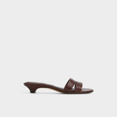 Aldo Scarletta Dark Brown Women's Heeled mules - Heeled mule, Kitten heel Dark Brown