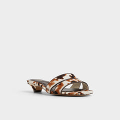 Aldo Scarletta White/Black Women's Heeled mules - Heeled mule, Kitten heel White/Black