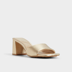 Aldo Tisha Gold Women's Heeled mules - Heeled mule, Block heel Gold
