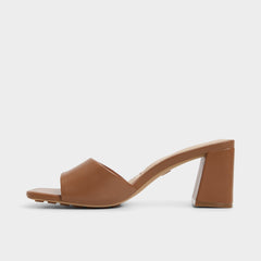Aldo Tisha Tan Women's Heeled mules - Heeled mule, Block heel Tan