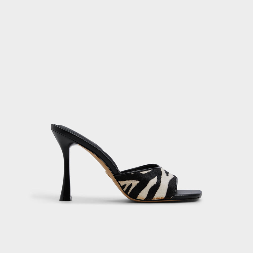 Aldo Evadalia White/Black Women's Heeled mules - Heeled mule White/Black