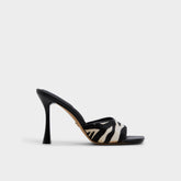 Aldo Evadalia White/Black Women's Heeled mules - Heeled mule White/Black