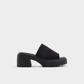 Aldo Harrietta Black Women's Wedges - Heeled mule, Block heel Black
