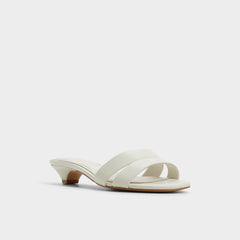 Aldo Scarletta White/Bone Women's Mule slides - Heeled mule, Kitten heel White/Bone