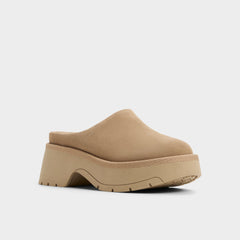Aldo Academia Beige Women's Cold Weather Shoes - Heeled mule, Lug sole Beige