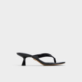 Aldo Jump Black Women's Strappy sandals - Heeled flip flop, Kitten heel Black