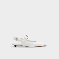 Aldo Kellya White Women's Slingbacks - Sling back high heel, Kitten heel White