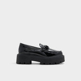 Aldo Oneameth Black Synthetic Patent Women's Loafers & Oxfords - Loafer, Lug sole Black