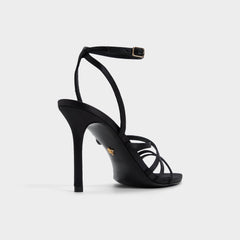 Aldo Solania Black Women's Strappy sandals - Strappy heeled sandal, Stiletto heel Black