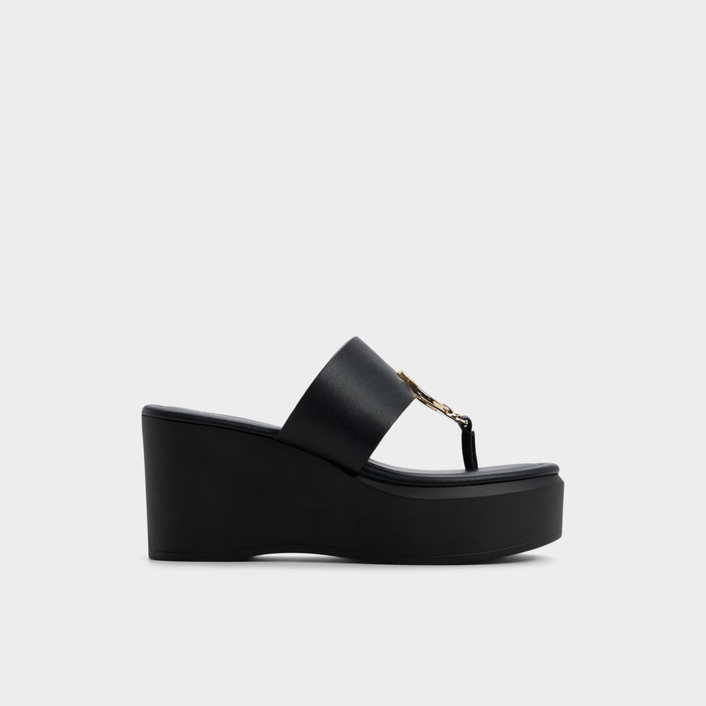 Aldo Friegan in Black - Slide sandal, Wedge heel Black