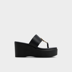 Aldo Friegan in Black - Slide sandal, Wedge heel Black