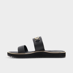 Aldo Lagoon Other Black Women's Strappy sandals - Strappy flat sandal, Footbed sandal Other black