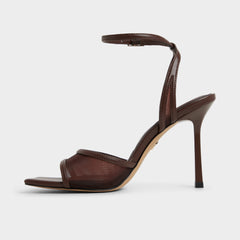 Aldo Sharra in Dark Brown - Strappy heeled sandal, Stiletto heel Dark Brown