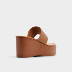 Aldo Friegan in Medium Brown - Slide sandal, Wedge heel Medium brown