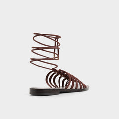 Aldo Unoma in Dark Brown - Strappy flat sandal Dark brown