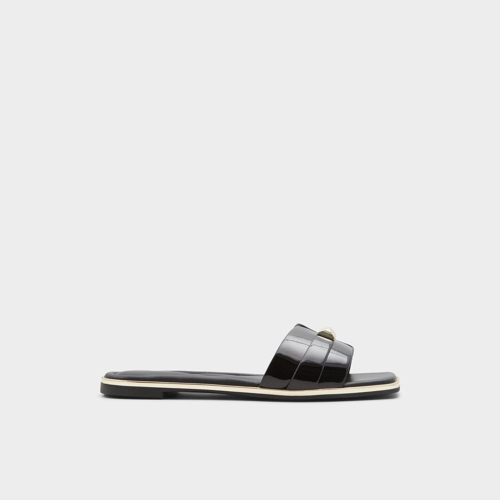 Aldo Darine Black Women's Flats - Slide sandal Black
